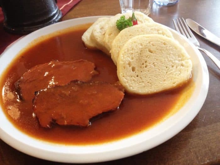 meat with prague bread