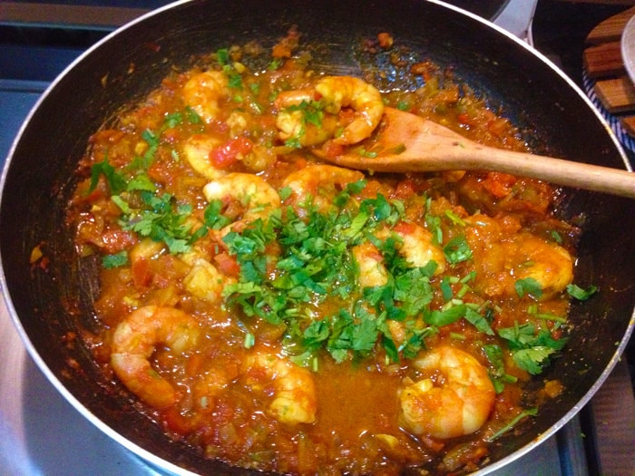 Shrimp with curry Jamaican style